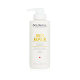 Luxurious 60-sec hair treatment by Goldwell, restoring damaged hair with pashmina silk proteins and Intra Lipid Complex.