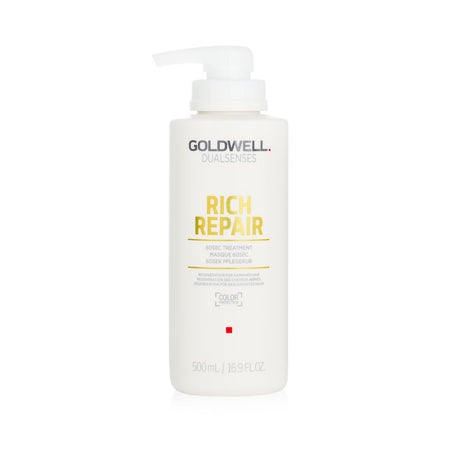 Luxurious 60-sec hair treatment by Goldwell, restoring damaged hair with pashmina silk proteins and Intra Lipid Complex.