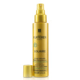 Rene Furterer Solaire Summer Fluid: 100ml leave-in treatment protects hair from 50% of UV rays, enhancing softness and shine.