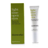 "This Works Light Time Open Eyes, a revitalizing eye cream for brighter, firmer skin infused with Algae and Persian Silk Tree extract."