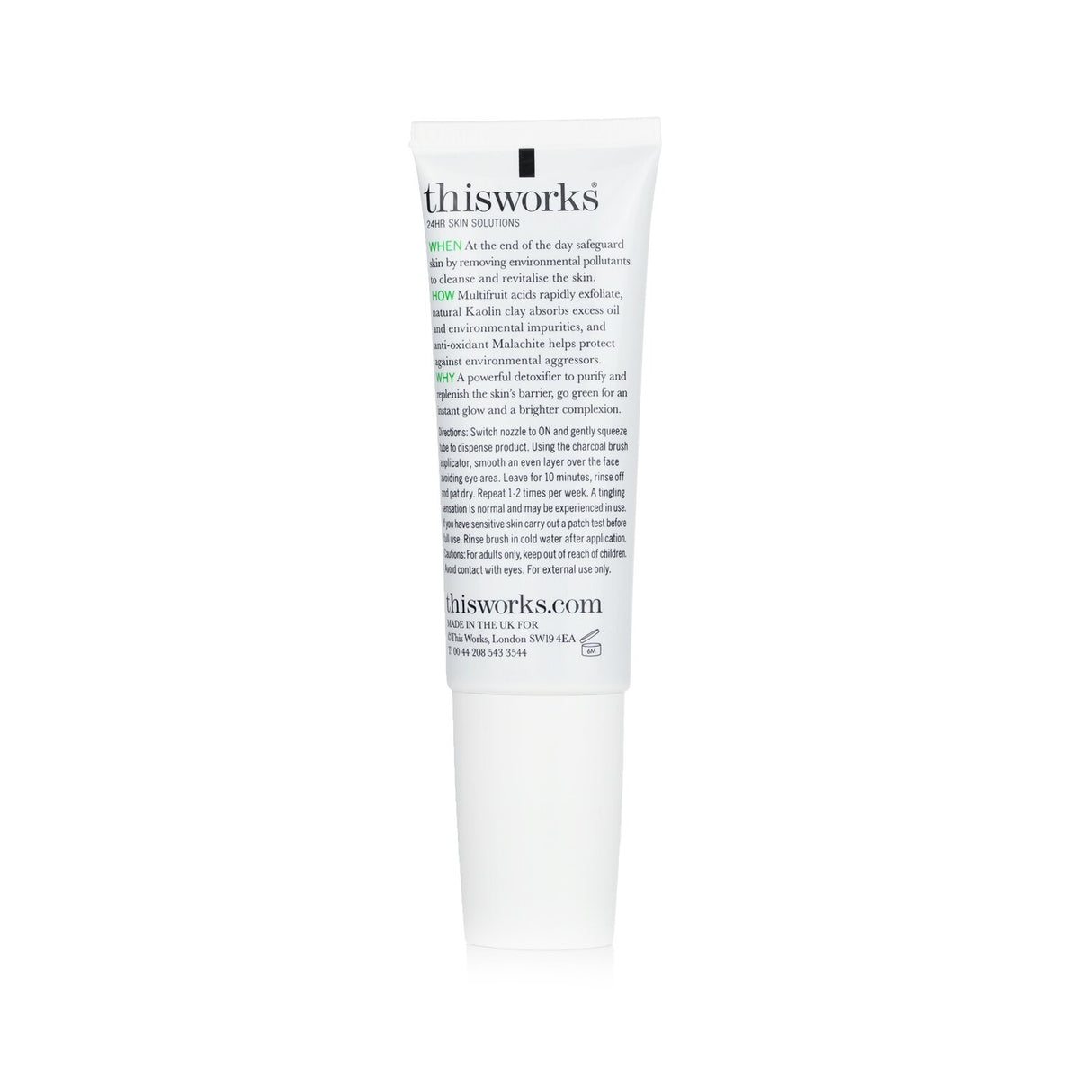 This Works Evening Detox Clay Mask in 50ml, a purifying mask with Kaolin clay and Malachite for radiant, detoxified skin.