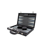 LPG Classics Leather Backgammon Set - Black Classic Game