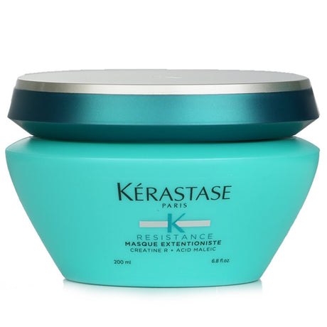 Kerastase Resistance Masque Extentioniste 200ml for strengthening damaged hair, enhancing length, and improving resilience.