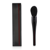 Densely packed synthetic bristle face brush designed for flawless application of blush, bronzer, and highlighter.