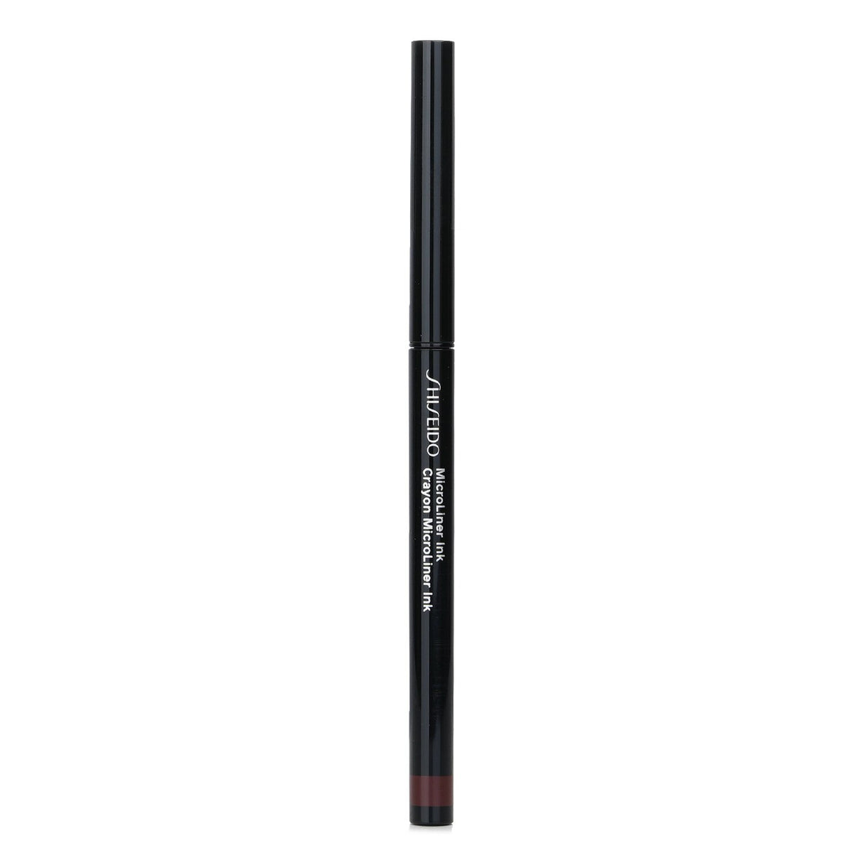 Shiseido MicroLiner Ink Eyeliner in #03 Plum, featuring rich color, smudge-proof finish, and innovative thermo-sensory technology.