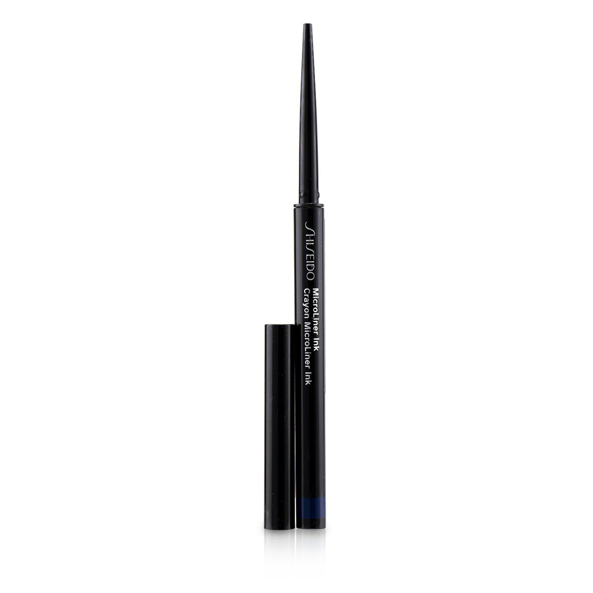 Shiseido MicroLiner Ink Eyeliner in #04 Navy, a precision, waterproof eyeliner with high-impact pigments for 24-hour wear.