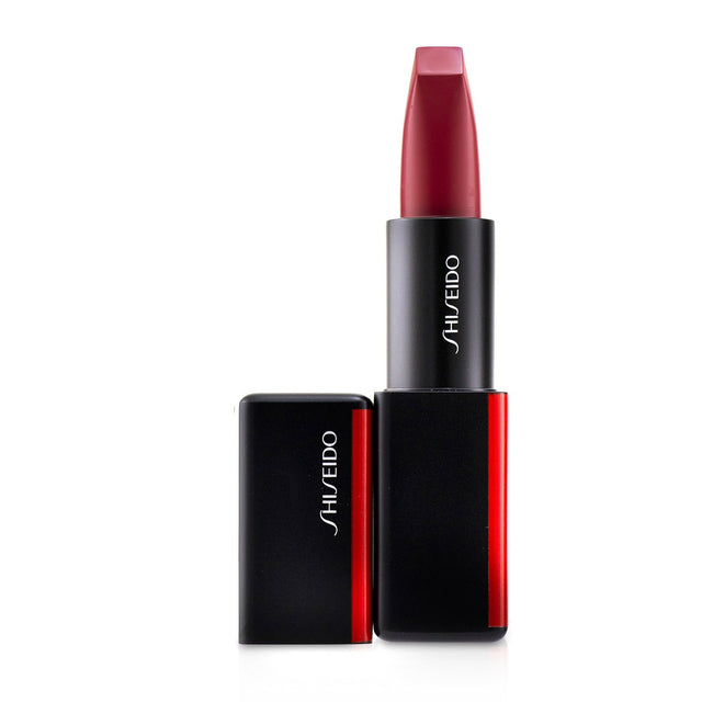 Shiseido ModernMatte Powder Lipstick in #513 Shock Wave (Watermelon) offers vibrant color and a luxurious, non-drying finish.