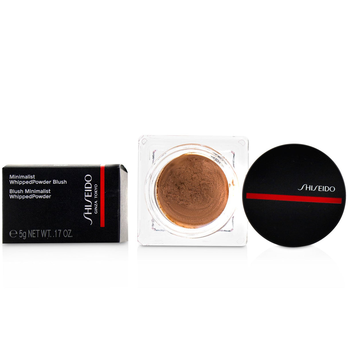 Shiseido Minimalist Whipped Powder Blush #04 Eiko in tan, weightless formula offers an 8-hour soft matte finish.