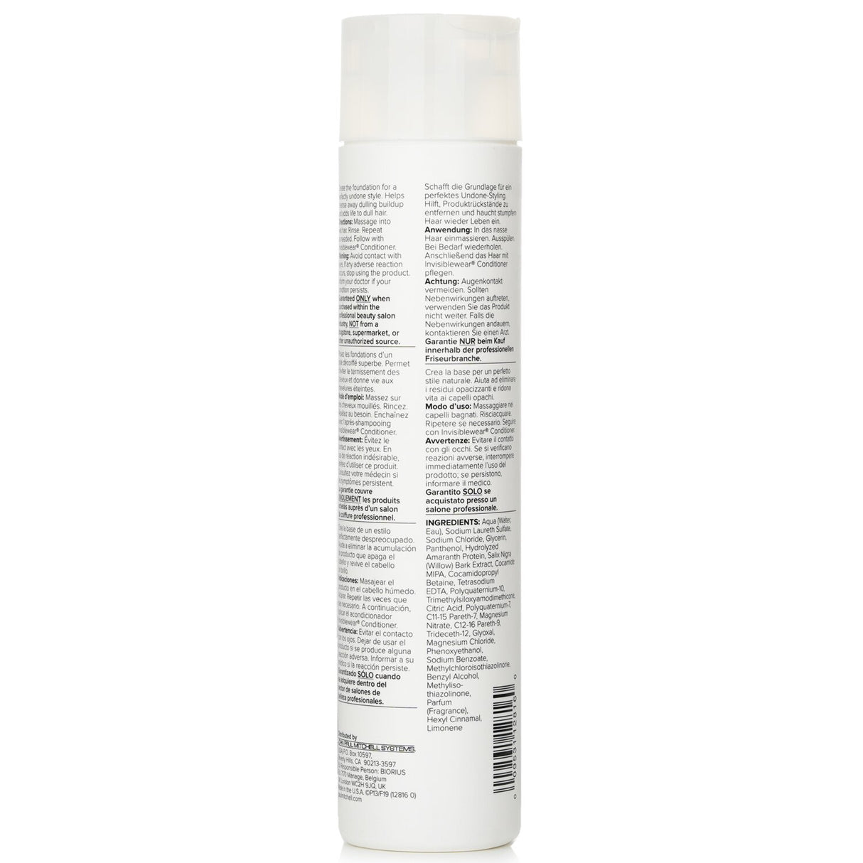 Lightweight Paul Mitchell Invisiblewear Shampoo for volume, infused with velvet flower to cleanse and revive all hair types.