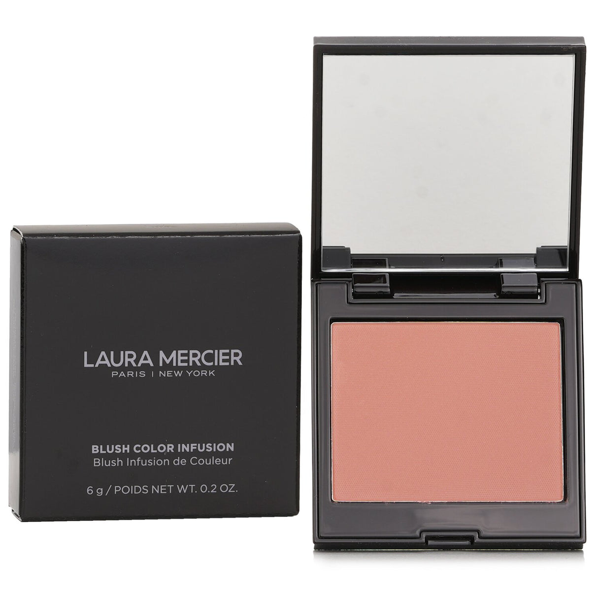 Laura Mercier Blush Colour Infusion in #Chai, a matte dirty rose blush for a natural glow, silky-smooth and buildable color.