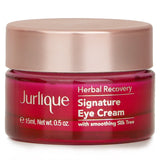 Jurlique Herbal Recovery Signature Eye Cream in a 15ml jar, designed to reduce fine lines and rejuvenate tired eyes.