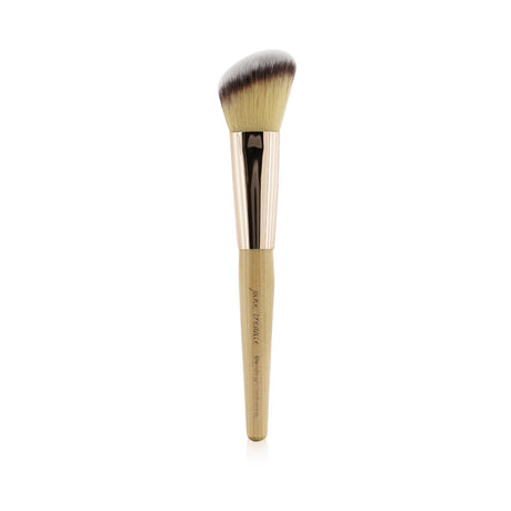 Jane Iredale Blending/Contouring Brush in elegant Rose Gold, featuring a large angled top for flawless blending and contouring.