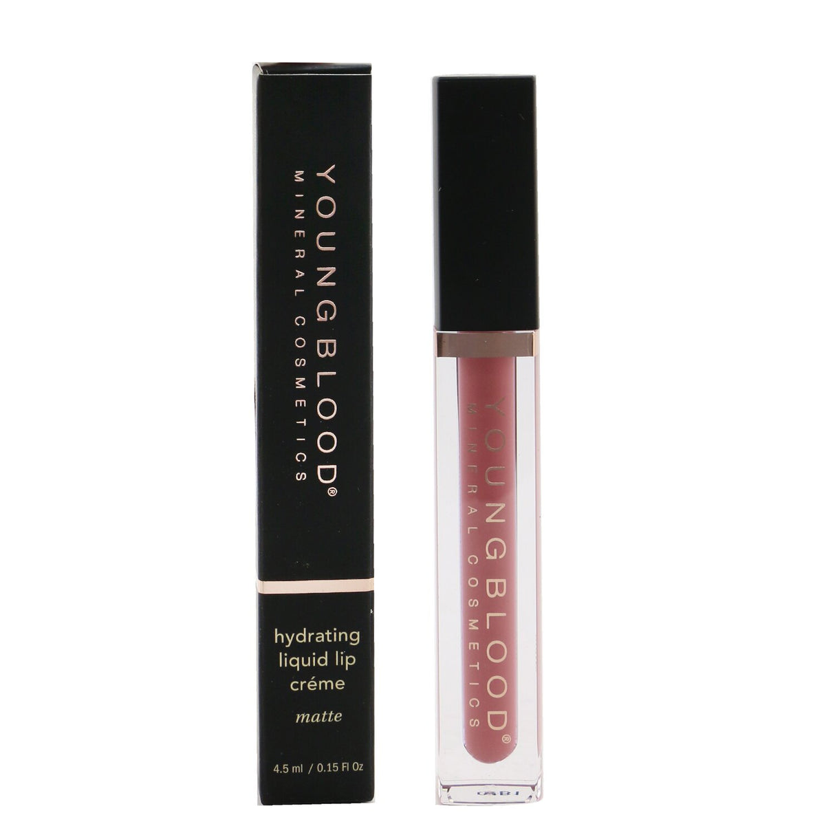 Youngblood Hydrating Liquid Lip Creme #Sakura, a weightless vegan formula with shea butter for a soft matte finish.