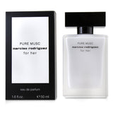 Narciso Rodriguez For Her Pure Musc Eau de Parfum 50ml, a floral woody fragrance for women, featuring musk, floral notes, and cashmeran.