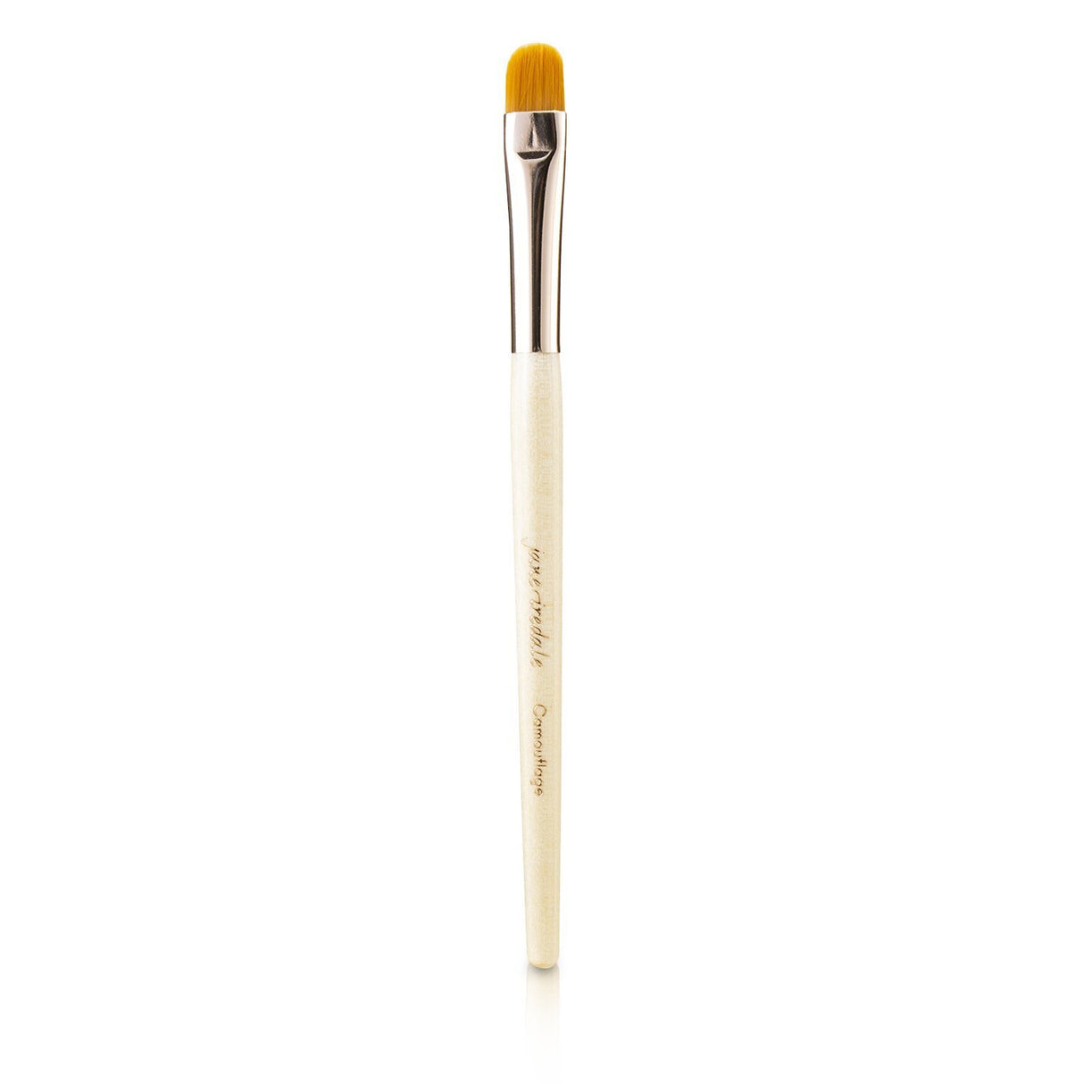 Jane Iredale Camouflage Brush in Rose Gold for smooth application of cream products, ideal for precise areas like eyes.