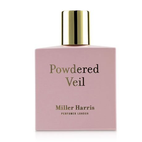 Miller Harris Powdered Veil Eau De Parfum in a 50ml bottle, featuring floral and oriental notes for refined femininity.