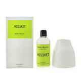Elegant Miller Harris diffuser in artisan ceramic pot with natural wood reeds, delivering sensual Mossket fragrance for your home.