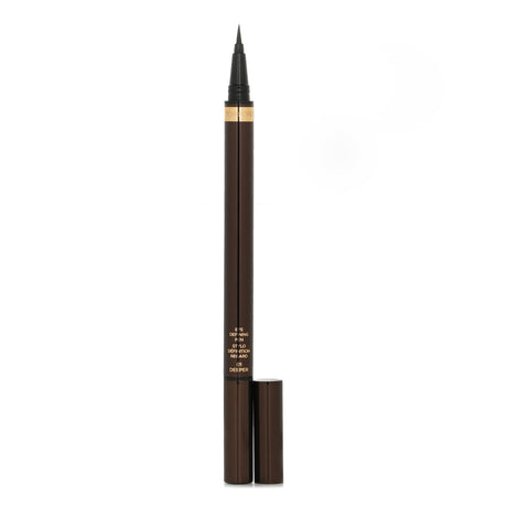 Tom Ford Eye Defining Pen #01 Deeper - double-ended liquid eyeliner for precise, intense eye makeup with brush and calligraphy tips.