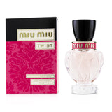 Miu Miu Twist Eau De Parfum Spray 30ml featuring floral woody notes of bergamot, apple blossom, cedarwood, and amber.