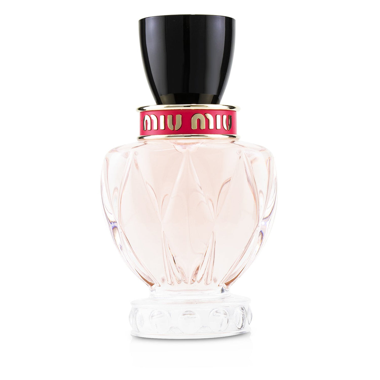 Miu Miu Twist Eau De Parfum Spray 50ml, a floral woody fragrance with notes of bergamot, apple blossom, cedarwood, and amber.