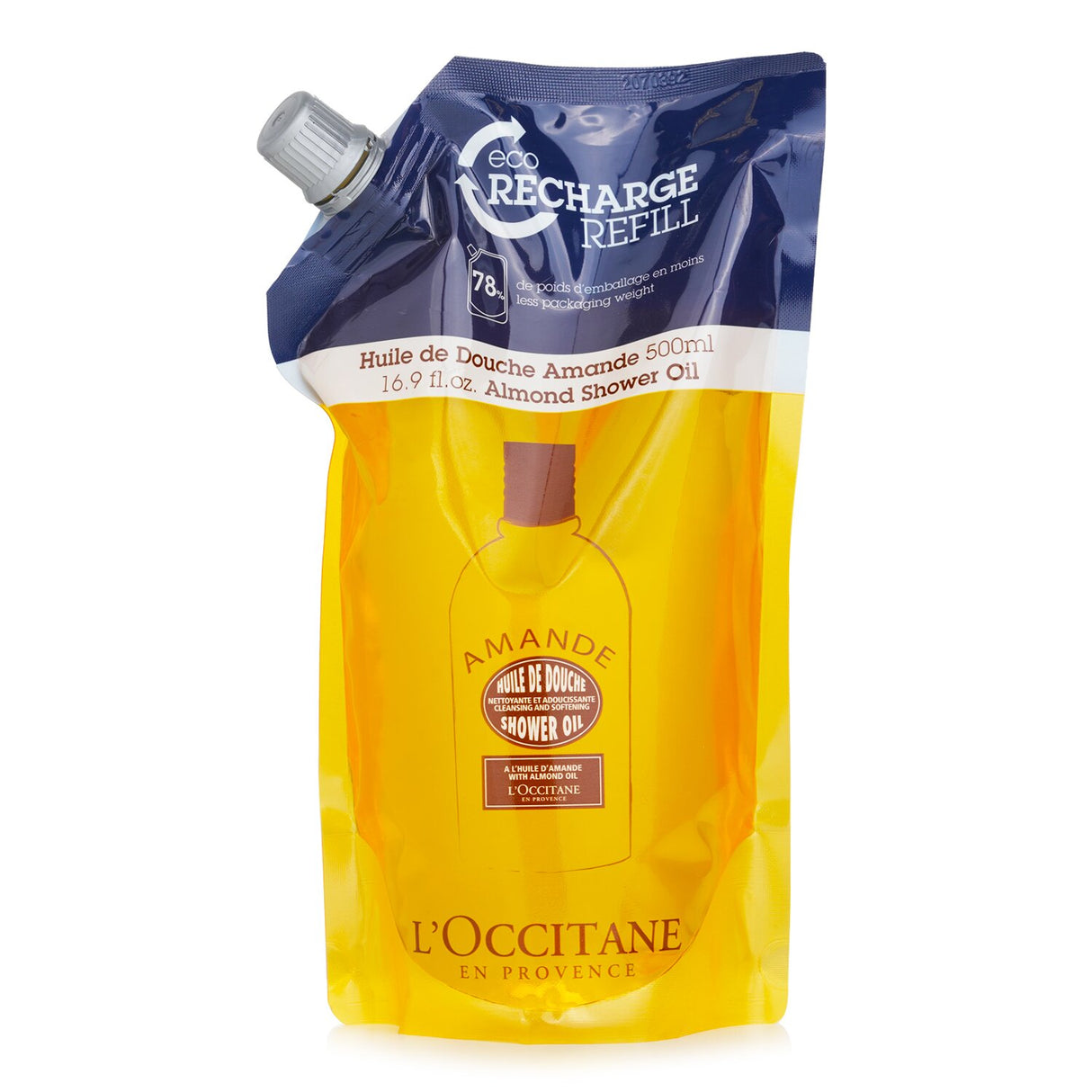L'Occitane - Almond Cleansing & Softening Shower Oil (Eco-Refill)  - 500ml/16.9o