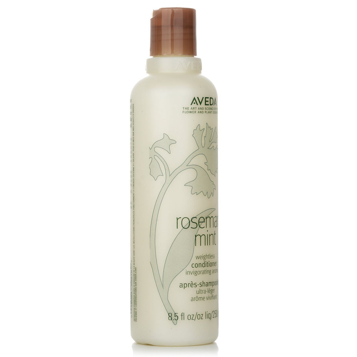 Aveda Rosemary Mint Conditioner in 250ml, featuring natural ingredients for lightweight shine and a refreshing scent.