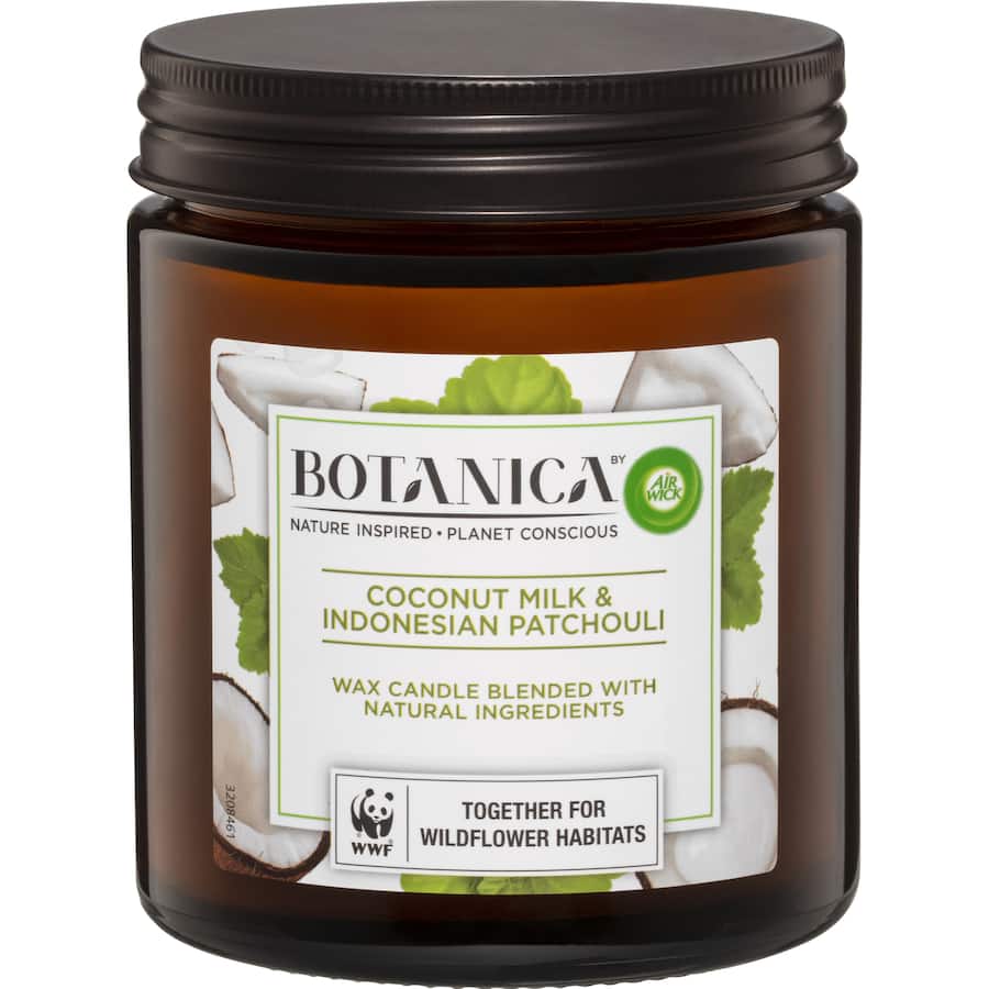 Air Wick Botanica Scented Candle Coconut Milk & Patchouli 205g