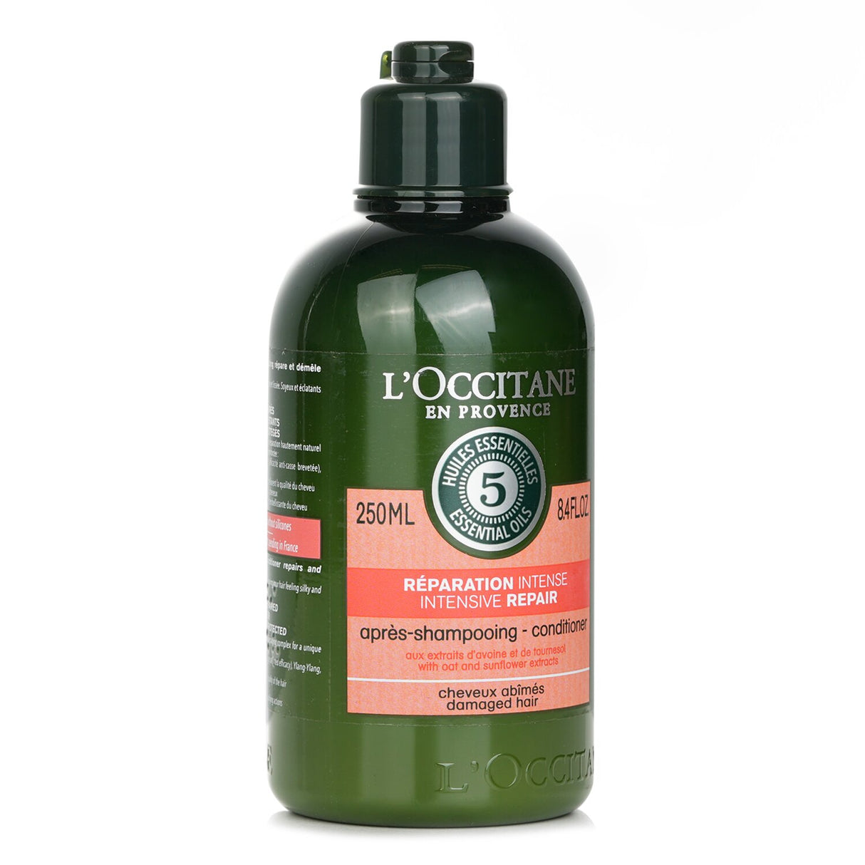 L'Occitane Aromachologie Intensive Repair Conditioner in a 250ml bottle, designed for revitalizing damaged, dry hair.