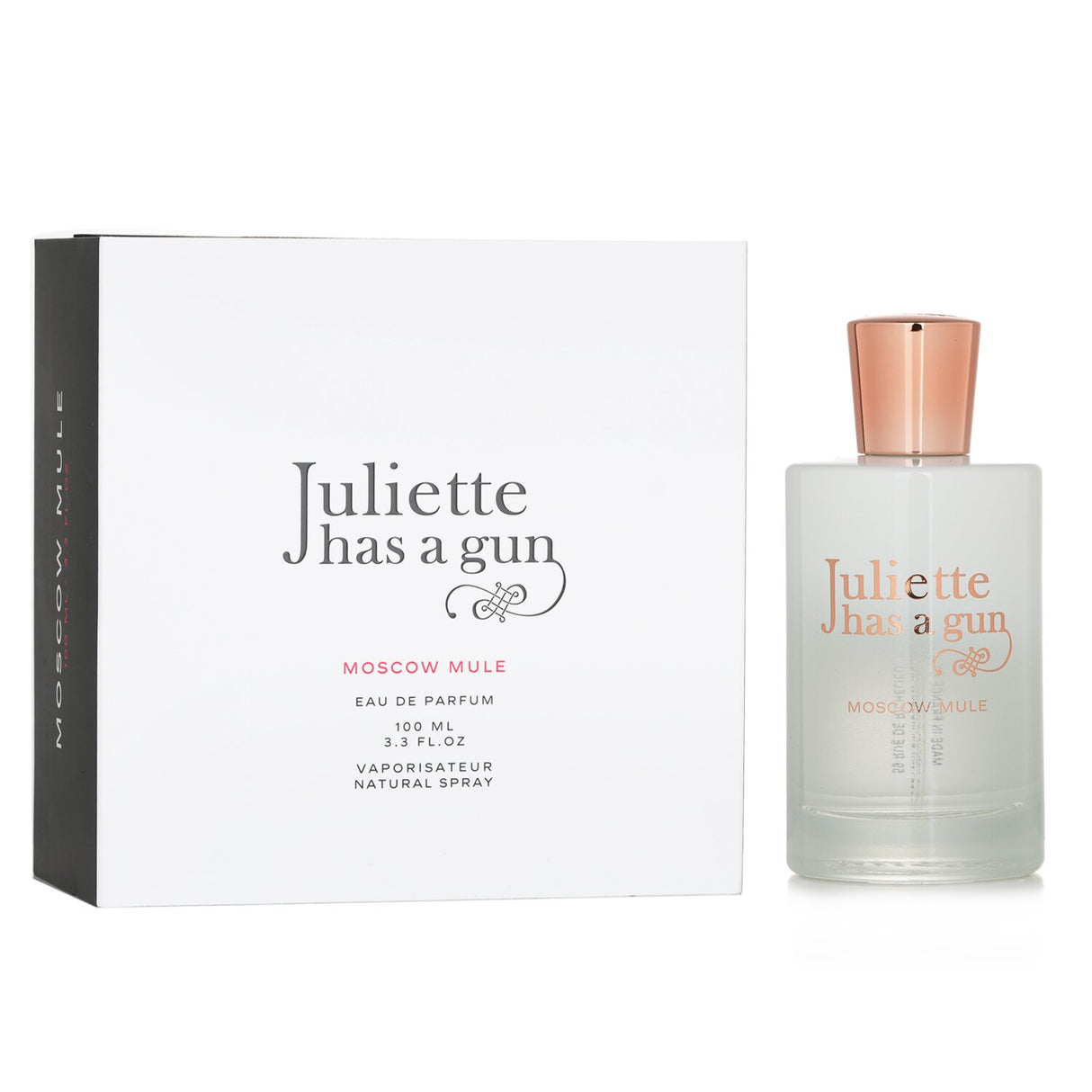 Juliette Has A Gun Moscow Mule Eau De Parfum Spray, 100ml, floral citrus scent with bergamot, ginger, jasmine, and warm base notes.