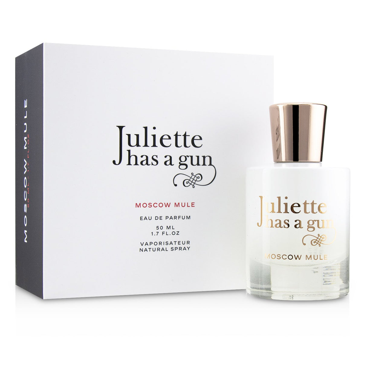 Juliette Has A Gun Moscou Mule Eau De Parfum 50ml, vibrant floral citrus scent with notes of bergamot, ginger, and jasmine.