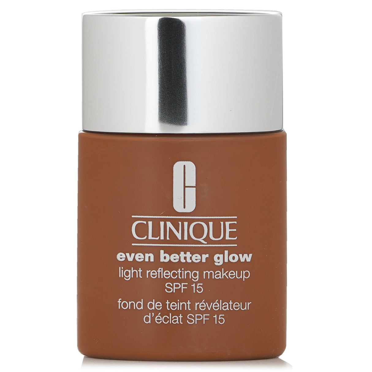 Clinique Even Better Glow Makeup SPF 15 in WN 114 Golden offers a dewy finish, lightweight coverage, and sun protection.