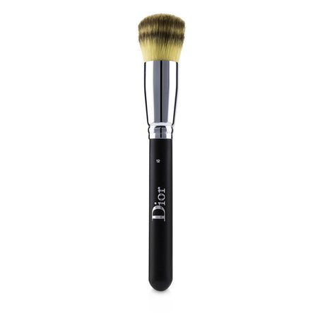 Christian Dior's Full Coverage Foundation Brush 12 with dual-fiber bristles for seamless, high-coverage application.