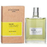 L'Occitane Eau De Cedrat Eau De Toilette Spray in 75ml, featuring a citrus spicy aroma with bergamot, nutmeg, and cedar notes.