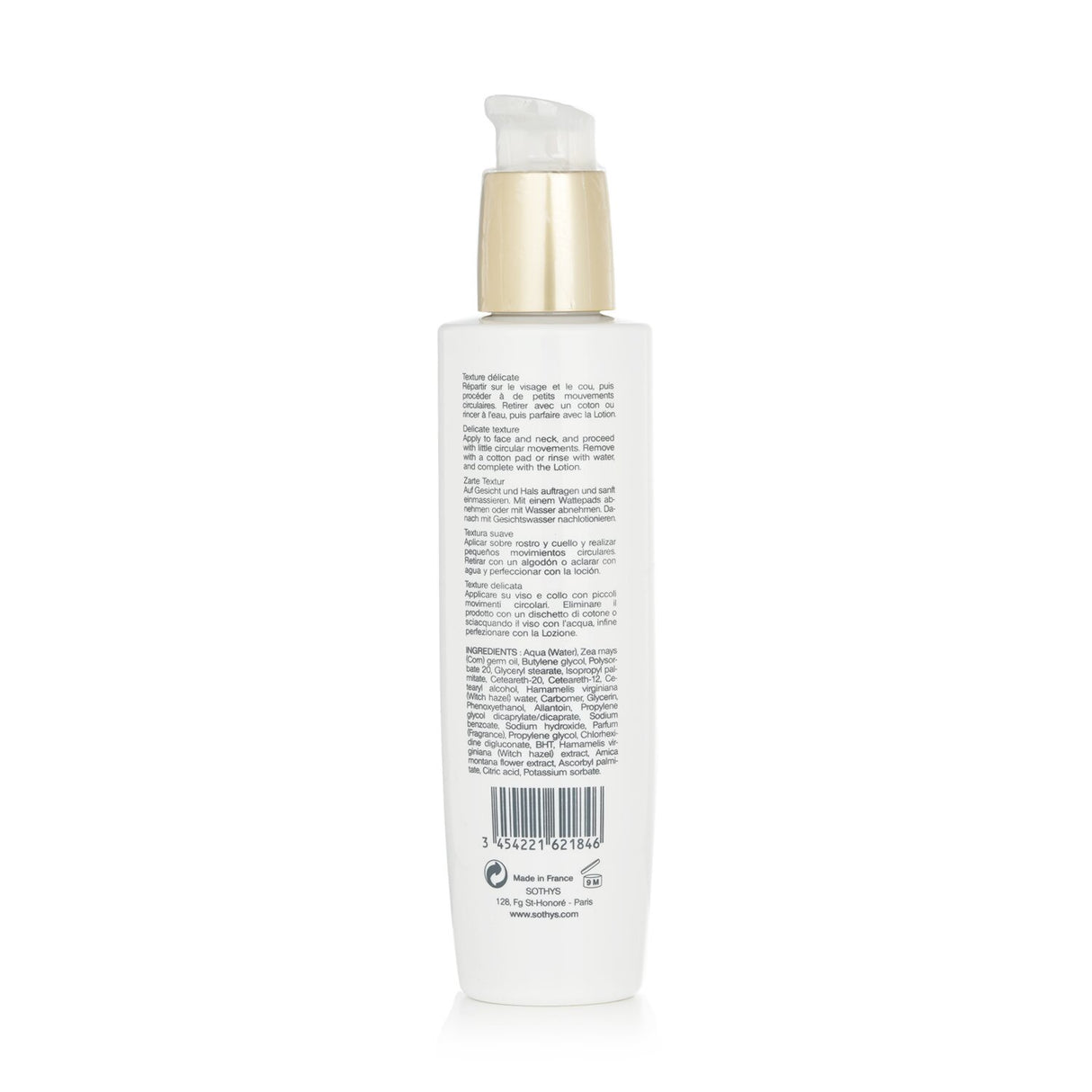 Sothys Clarity Cleansing Milk for fragile capillary skin, infused with witch hazel and arnica for soothing cleansing.