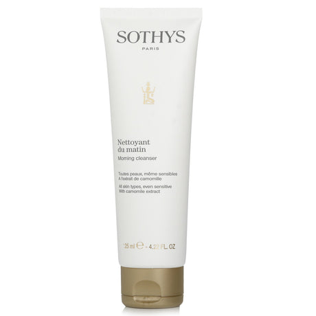 Gentle Sothys Morning Cleanser with chamomile and almond oil, ideal for all skin types, soothing and invigorating.