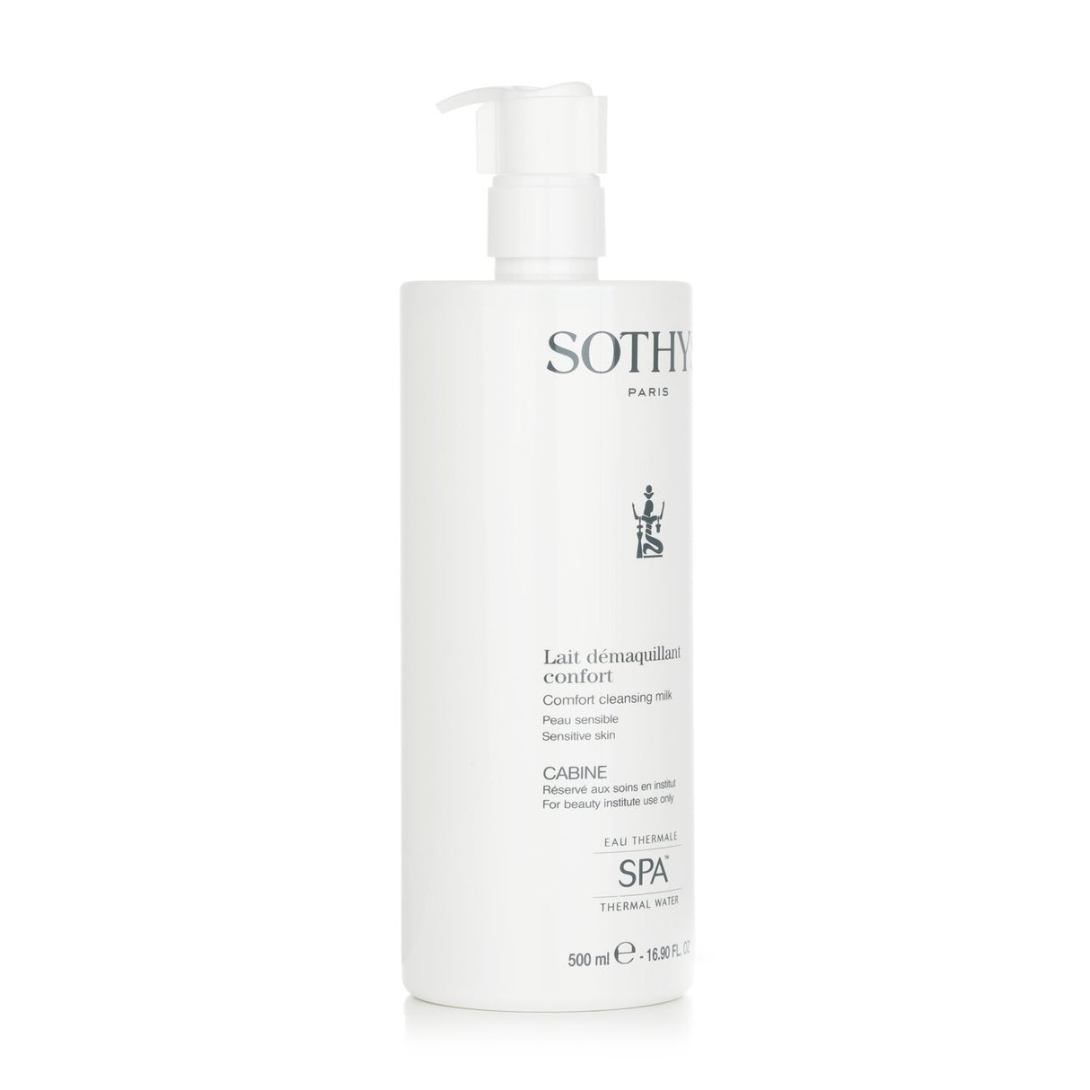 Sothys Comfort Cleansing Milk for sensitive skin in 500ml, hypoallergenic, soothing, with cotton extract and Spa Thermal Water.