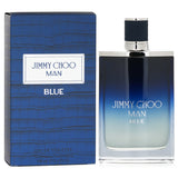 Jimmy Choo - Man Blue Eau De Toilette Spray 100ml, a woody aromatic fragrance for men with sophisticated notes of sage, amber, and sandalwood.