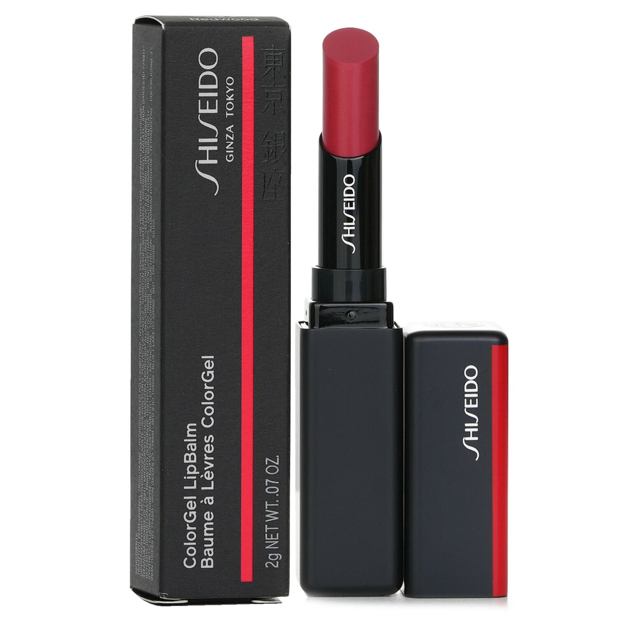 Shiseido ColorGel LipBalm in #106 Redwood: sheer red, hydrating, glossy finish, lightweight lip care solution.