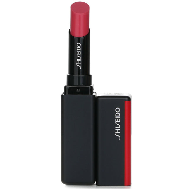 Shiseido ColorGel LipBalm #107 Dahlia offers sheer rose color with a glossy finish for vibrant, nourished lips.