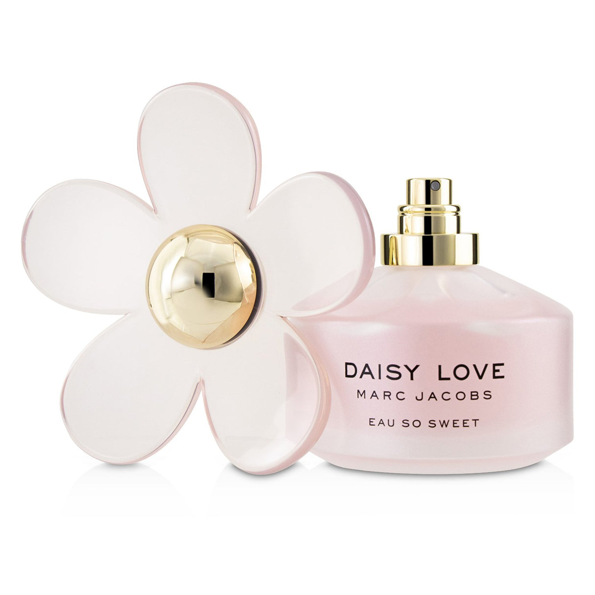 Marc Jacobs Daisy Love Eau So Sweet is a 100ml fruity floral perfume with raspberry, daisy petals, and a warm musk base.