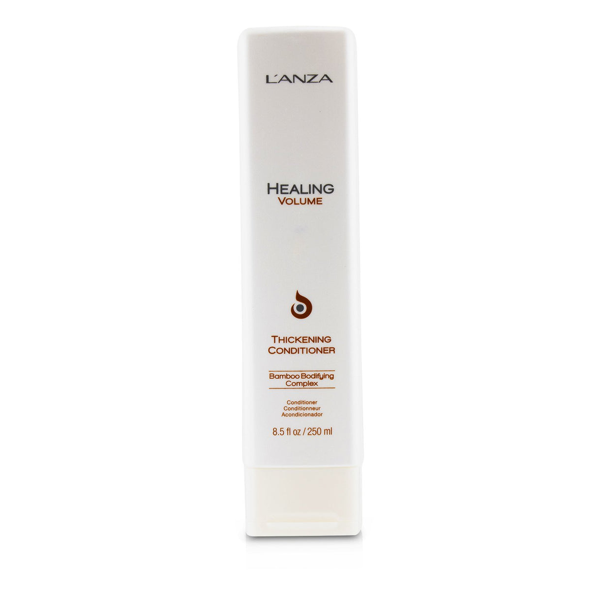 Lanza Healing Volume Thickening Conditioner for fine hair, enriched with keratin for added volume and hydration.