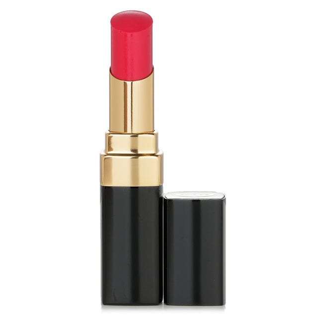 Hydrating Chanel lipstick #91 Boheme, featuring vibrant color, high shine, and nourishing oils in a luxurious 3g tube.