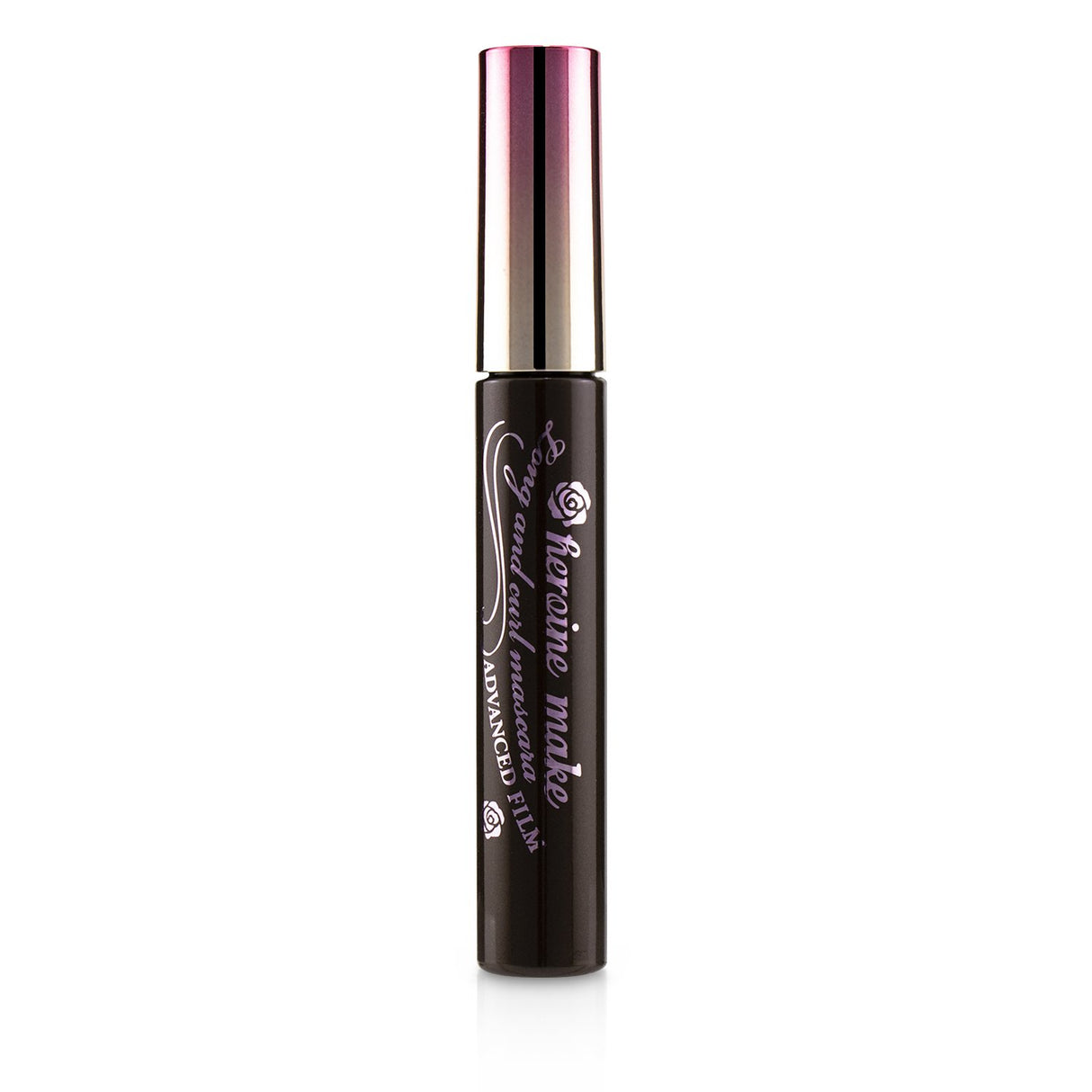 KISS ME Heroine Make Long And Curl Waterproof Mascara #02 Brown, featuring 5mm fibers for length and curl, with a waterproof formula.