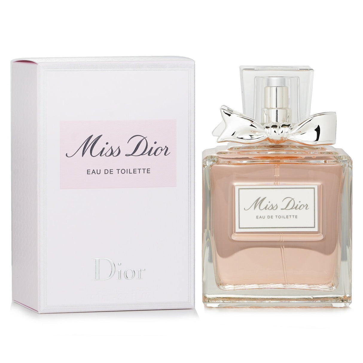 Elegant 100ml Miss Dior Eau De Toilette Spray featuring floral notes of blood orange, mandarin, and patchouli for sophisticated wear.