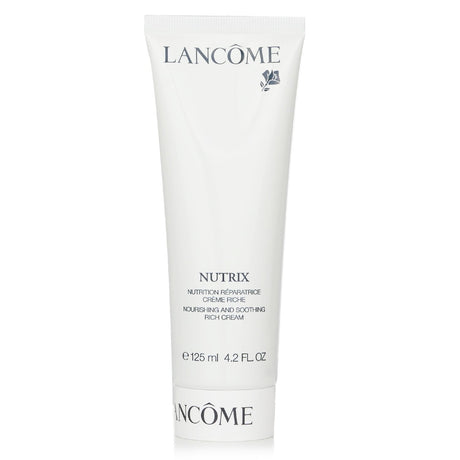 Lancôme Nutrix Rich Cream in 125ml jar, providing intense hydration and soothing relief for dry, sensitive skin.