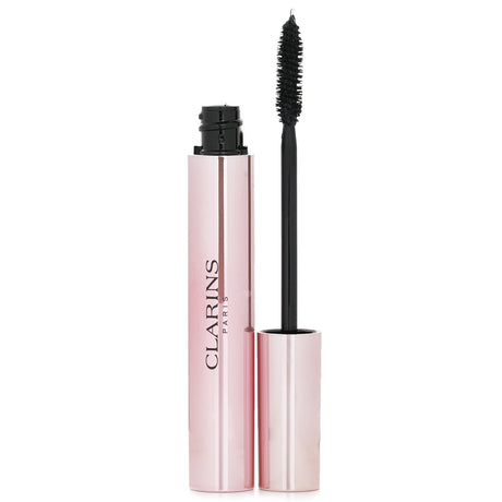 Clarins Wonder Perfect Mascara 4D in #01 Perfect Black enhances lashes with nourishing formula, rich pigments, and lasting curl.