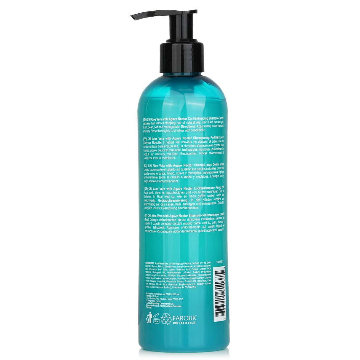 CHI Aloe Vera with Agave Nectar Curls Defined Curl Enhancing Shampoo 340ml/11.5o