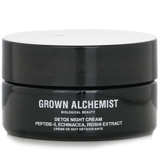 Grown Alchemist Detox Night Cream with Peptide-3, Echinacea, and Reishi for rejuvenating, hydrating overnight skin care.
