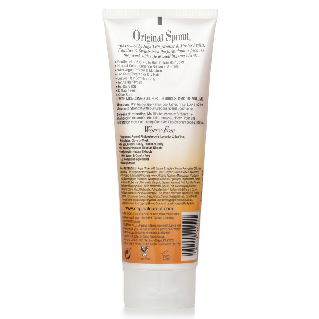 Organic shampoo for thicker, fuller hair with Rosemary, Arnica, and Mongongo Oil; sulfate-free and safe for all ages.