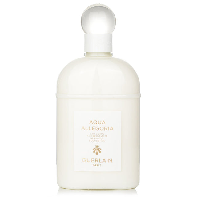 Luxury Guerlain Aqua Allegoria Bergamote Body Lotion in 200ml, lightweight, moisturizing with invigorating bergamot fragrance.